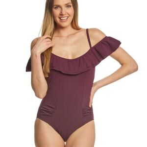 PROFILE BY GOTTEX Fruitti Gala Off Shoulder Ruffle Bathing Suit 8